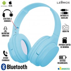Headphone Bluetooth LEF-1023 Lehmox - Azul